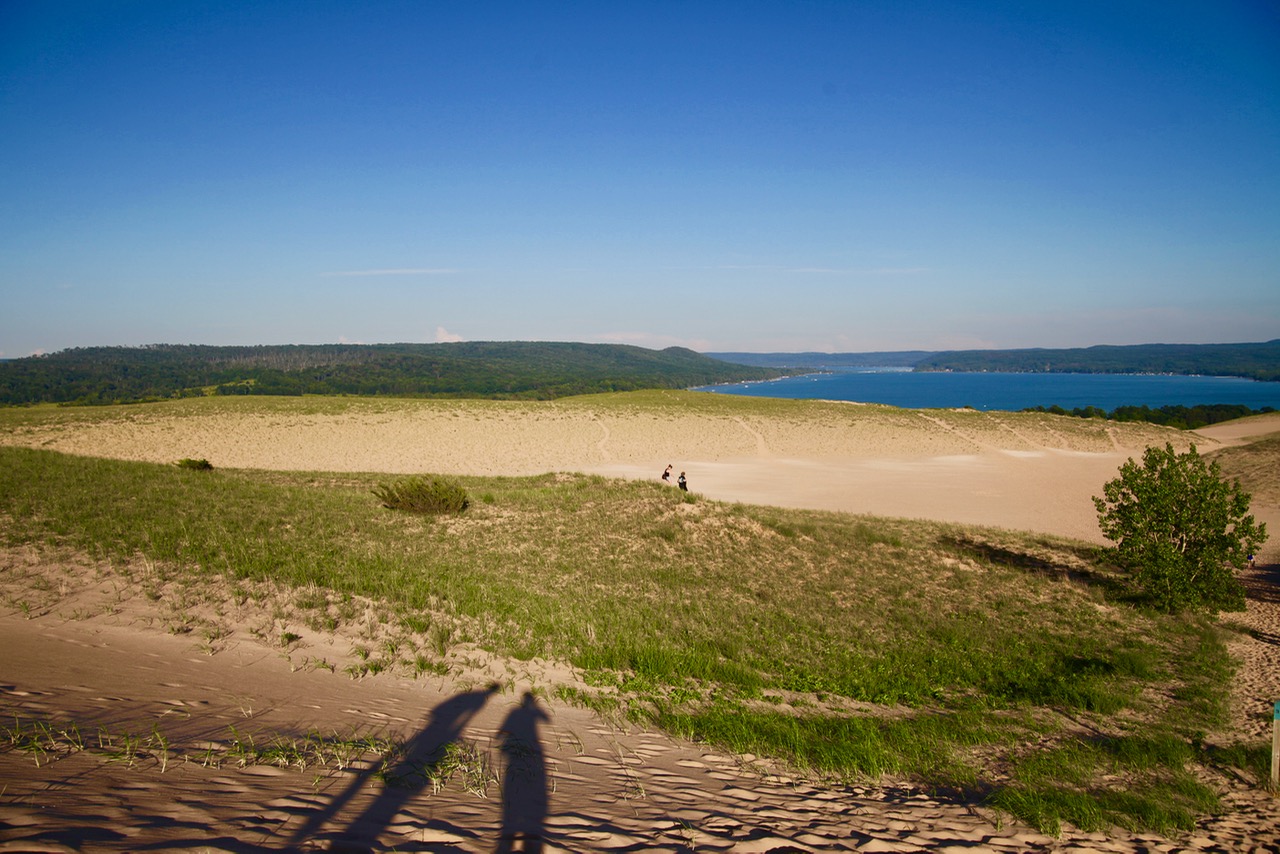 Climbing a Giant Dune In The Rain - Sleeping Bear Dunes National ...